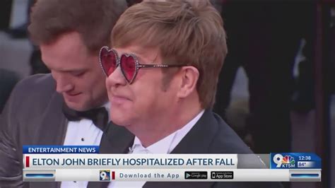Elton John briefly hospitalized after fall in France